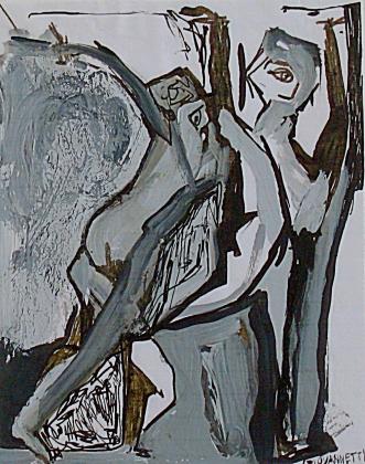 Encres de Chine sur papier 1996 7,30x9,20cm 