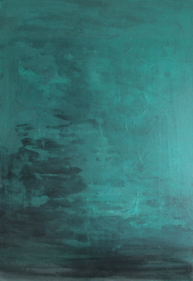 Techniques mixtes sur toile 2019 81 x 116 cm Ciel d'eau