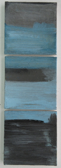Techniques mixtes sur toile 2016 60 x 20cm  Fragment bleu
