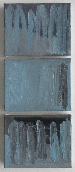 Techniques mixtes sur toile 2016 14 x 18 cm Fragment bleu II