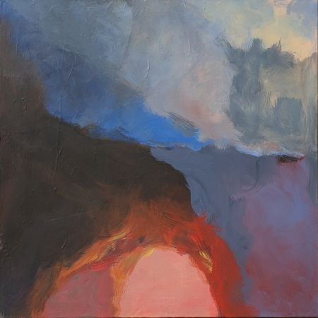 Acrylique sur toile 2025 70 x 70 cm s&eacute;rie A l'approche de l'Enfer