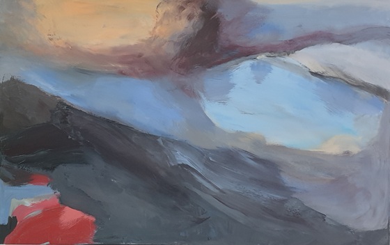Acrylique sur toile
 2025
 90 x 140 cm
 De caelum 
